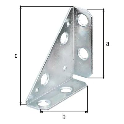 Immagine prodotto di Alberts Eckplatte zincato 50 x 50 x 70 mm