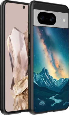 Immagine prodotto di Adatto per Google Pixel 8 Pro Custodia per telefono con impronta del cielo stellato - Custodia backcover in TPU con design spaziale e a forma di via lattea - Smartphonica