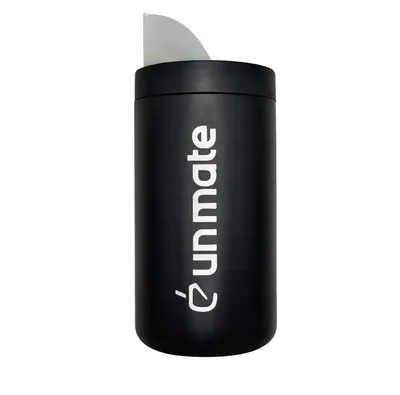 Image de Yerbera Un Mate 2.0 – boîte métallique noire pour env. 250 g de yerba maté avec bec doseur et couvercle vissé
