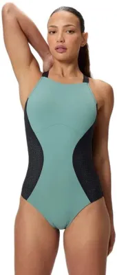 Productafbeelding van SPEEDO WOM SCU HIGH NECK CONTOUR 1P Dames badpak, mosgroen, maat 46