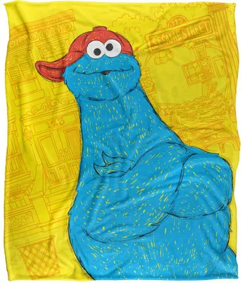 Produktbild von Sesame Street - "On The Streets" Decke, Seidig, Supersoft TV24280 (Einheitsgröße) (Gelb/Blau)