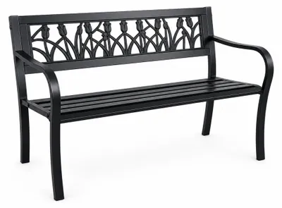 Zdjęcie produktu dla Aga Metalowa ławka ogrodowa 125x53x77 cm