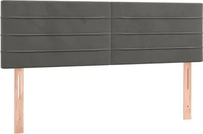 Produktbild von vidaXL Kopfteile Dunkelgrau 144x5x78/88 cm Samt