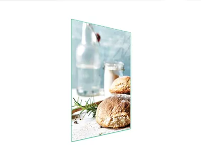 Produktbild von Herdabdeckplatte 35x52 Glaskeramikkochfeld Abdeckung Spritzschutz Glasplatte Deko Schneidebrett Brot Küche