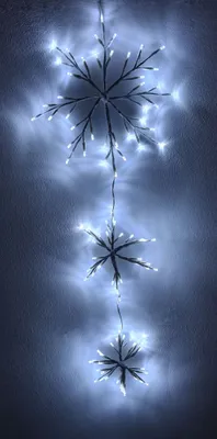 Produktbild von abc HOME | Hängeleuchte Schneeflocken | LED´s | Netzstecker | 80 cm H