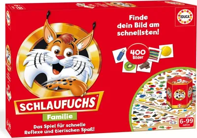 Productafbeelding van EDUCA | Schlaufuchs Familie | Kinderspellen | Bordspellen | Spelletjes voor het hele gezin | Cadeaus | Zoek-en-vind spel - vind de onderdelen | Educatieve spellen, vanaf 1 speler, vanaf 6 jaar