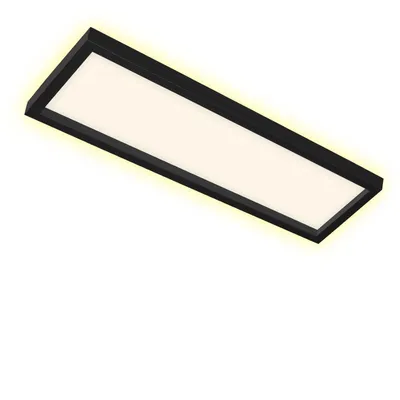 Productafbeelding van Briloner LED-paneel, zwart, 58,2 x 20,2 cm, warmwit, met achtergrondverlichtingseffect