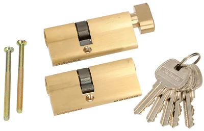 Productafbeelding van KOTARBAU® Set van gelijksluitende profielcilinders 2 stuks. 30x40mm met sluisknop