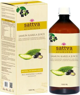 SOK Z OWOCÓW GORZKIEGO MELONA I OWOCÓW CZAPETKI KUMINOWEJ 1 L - SATTVA (FOODS)