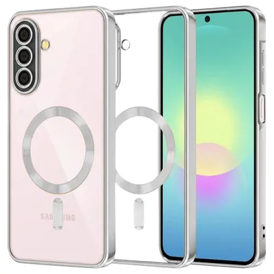 Produktbild von Techsuit – , kristallartige MagSafe-Hülle für Samsung Galaxy A27 5G – Silber