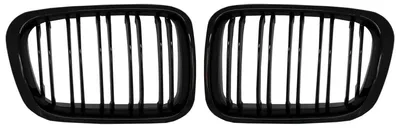 Imagen del producto de Rejilla delantera para BMW Serie 3 E46, modelo sin restyling, años 98-09.01, diseño de doble barra, estilo M, color .