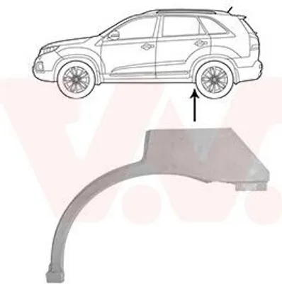Produktbild von VAN WEZEL Seitenwand Reparaturblech für KIA SORENTO I (JC) SORENTO I VAN (JC)
