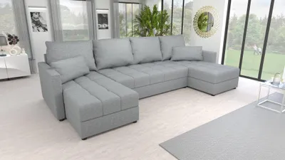 Obrázek produktu pro Sedací souprava rohová Sofa Bella U - Obývací část s funkcí spaní a lůžkem