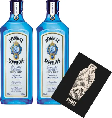 Produktbild von Bombay Sapphire 2er Set Distilled London Dry Gin 2x 0,7L (40% vol) Vapour infused- [Enthält Sulfite]