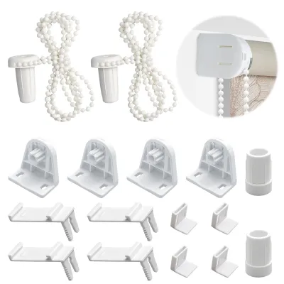 Rollo-Halter ohne Bohren, 2 Sets, 16-tlg., weiß