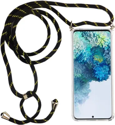 Produktbild von Samsung Galaxy Case Handykette Hülle Umhänge Tasche Slim Cover Case Handyhülle Kordel Band, Für Handy:Samsung Galaxy S9+ / S9 Plus, Band wählen:Schwarz reflektierend
