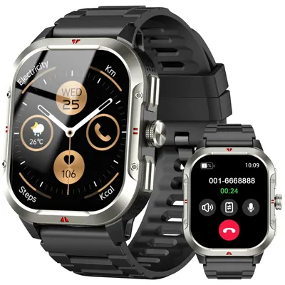 Produktbild von Smartwatch Herren mit Telefonfunktion HD Smart Watch mit GPS A-Schwarze
