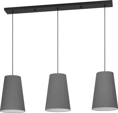 Produktbild von EGLO Pendelleuchte Esstisch Petrosa, 3-flammige Textil Hängelampe für Wohnzimmer und Esszimmer, Esszimmerlampe, E27