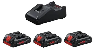 Image de Pack de 3 batteries 18V ProCORE 4Ah + chargeur GAL 18V-40 - BOSCH - 0615990N2G