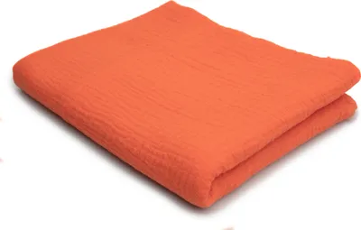 Produktbild von Baumwoll Musselin Stoff Double Gauze, Doppelgaze Mandarine 50 x 130 cm