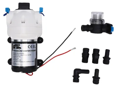 Zdjęcie produktu dla Pompa wodna do kamperów o wydajności 3 galonów na minutę, model R3526144D, 12 V, 50 PSI – mała pompa samozasysająca do kamperów, łodzi, przyczep, statków i jachtów