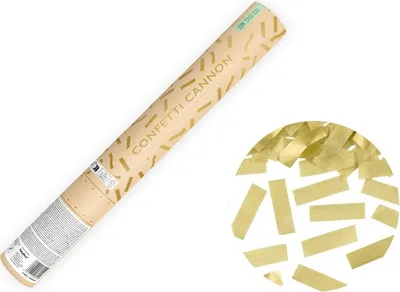 Zdjęcie produktu dla Rurka do konfetti, złota, 40 cm