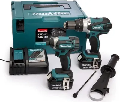 Produktbild von MAKITA Kit DLX2145TJ (DTD152 + DHP458 + 2 x 5,0 Ah + DC18RC + MAKPAC 3)