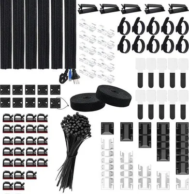 Produktbild von Kabel-Organizer-Set mit 188 Teilen, Kabelmanagement-Zubehör, Kabelhalter