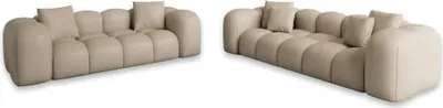 Produktbild von Kunstleder 3-2-Sitzer Sofa Set Valora Beige