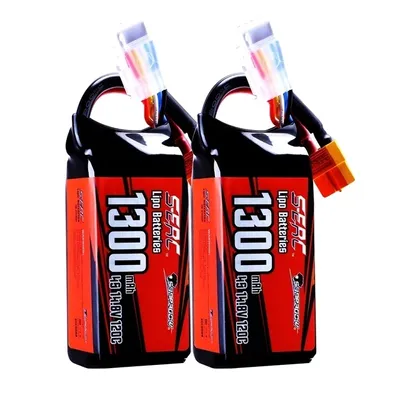 Obrázek produktu pro Lipo baterie, vysoká kapacita, konektor XT60, 1300 4S 120C 2 kusy