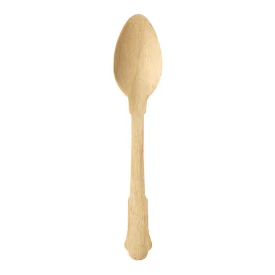 Produktbild von 500x Kaffeelöffel Dessertlöffel aus Holz 12 cm natur schönes Vintage Design