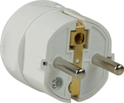 Produktbild von as-Schwabe Schutzkontakt-Zentralstecker Weiß max. Querschnitt 1,5mm² 230V IP20