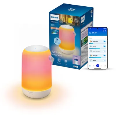 Produktbild von Philips Mobile Tischleuchte, Wi-Fi/Bluetooth, Weiß, Wi-Fi 4 (802.11n), 802.11b, 802.11g, LED, Kunststoff, Multi