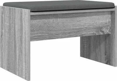 Produktbild von Flurbank mit Kissen Graues Sonoma 63 x 38 x 40 cm