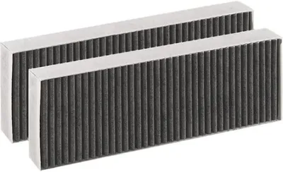 Image de Filtres à charbon actif, 2 pièces, 42x124x13,3 mm, pour hottes aspirantes