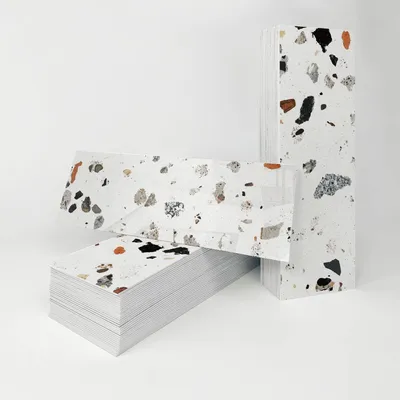 Immagine prodotto di Adesivi per piastrelle - Autoadesivi - 27 pezzi - Effetto terrazzo - Protezione contro gli schizzi - Per cucina/bagno - Facili da applicare - Rivestimenti per pareti