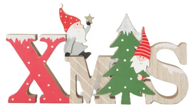 Produktbild von TrendLine Deko Aufsteller X- MAS Holz 29 x 16 x 2 cm bunt