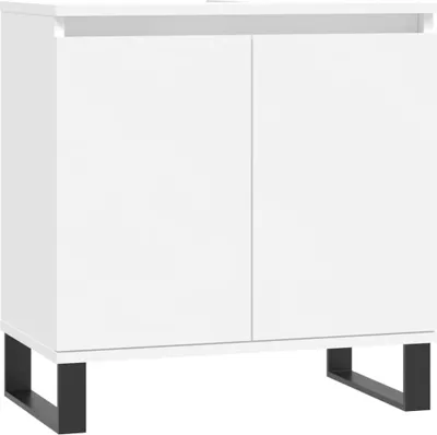 Produktbild von vidaXL Badezimmerschrank Weiß 58x33x60 cm Holzwerkstoff