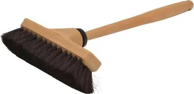 Produktbild von D&L Bodenbürste mit Naturborsten 16cm - 30cm Griff, Drehgriff