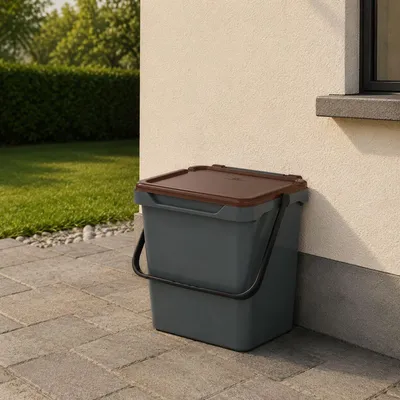 Immagine prodotto di Foscas - Pattumiera, 40x31x39h cm Marrone, Capacità 36 lt  Italy