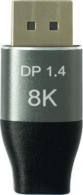 Produktbild von SYSTEM-S Mini Display Port Adapter 1.4 Stecker zu Display Port Stecker in Schwarz