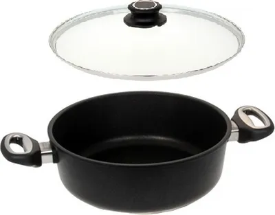 Produktbild von LOTUS GUSS-PFANNE Bratenkasserolle Ø 26 cm Bodenmaß 20,5 cm H 8,8 cm + Deckel