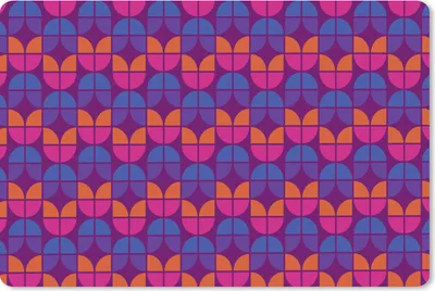 Produktbild von MuchoWow® Mauspad Mousepad Tulpen - Muster - Retro 27x18 cm - Mousepads - Maus Mat - Pad - Mausunterlage - Büroartikel - Desk Matten