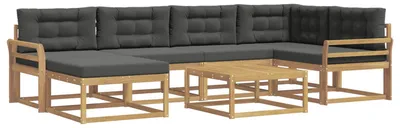 Produktbild von vidaXL Outdoor-Sofagarnitur 7 stk. Weiß und Anthrazit