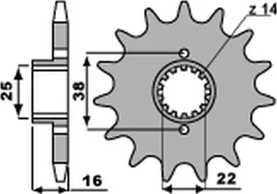Image de Vorderes Ritzel 490 13 18Nc Ducati Monster 600/750/900 (Jtf736.13) (Kette 520)