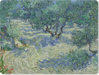 Produktbild von MuchoWow® Mauspad Mousepad Der Olivenhain - Vincent van Gogh 23x19 cm - Mousepads - Maus Mat - Pad - Mausunterlage - Schreibtischunterlage - Mauspad