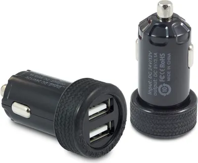 Produktbild von 3000mAh Universal Dual USB Auto KFZ Doppel Ladegerät Adapter in schwarz