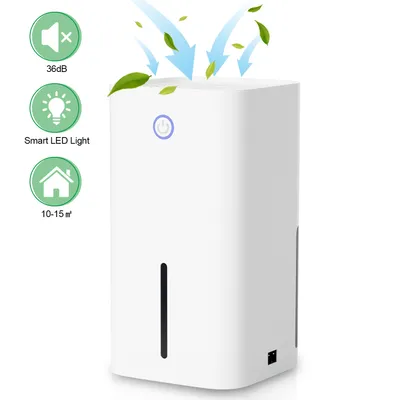 Image de TolleTour Déshumidificateur d'air - 300 ML / jour, réservoir de 850ML, jusqu'à 15 m², séchage du linge, déshumidification des pièces