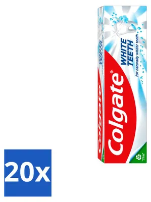 Zdjęcie produktu dla 20 sztuk pasty do zębów Colgate White Teeth - 75 ml - Opakowanie ekonomiczne