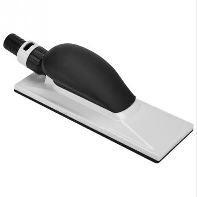 Obrázek produktu pro Ruční elektrická bruska – s odsáváním prachu – 51 otvorů – broušení bez prachu – na dřevo, omítku, lak, plast a kov – 200 x 70 mm